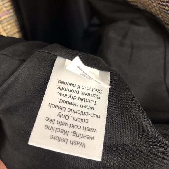 Nine West Double Breasted Metallic Gold Hounds Tooth Size 0x - Picture 7 of 8